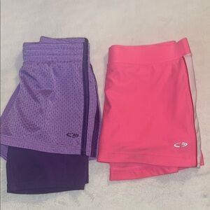 Champion Kids' Pink and Purple Athletic Bottoms size 6